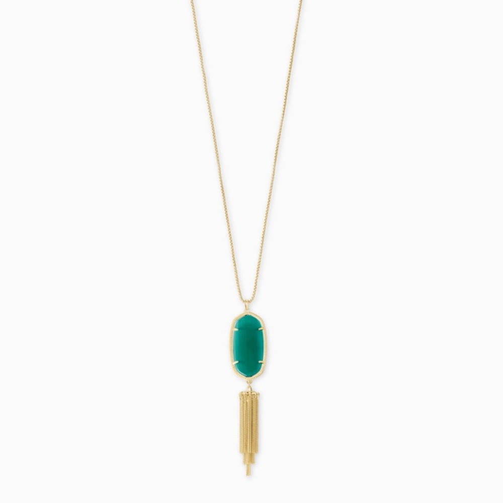 Kendra Scott Rayne Green & Gold necklace